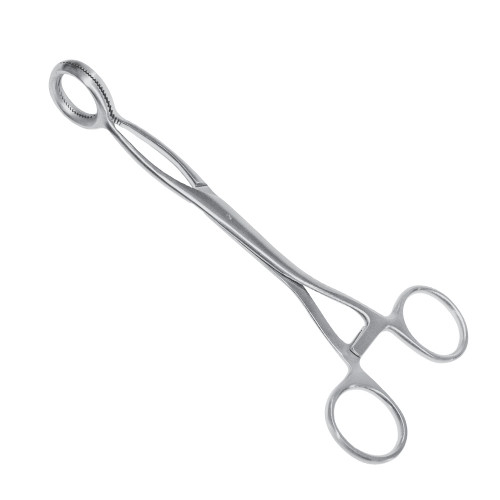 Зажим для удержания языка оконный с насечками на браншах, 17 см Surgicon, J-33-510.