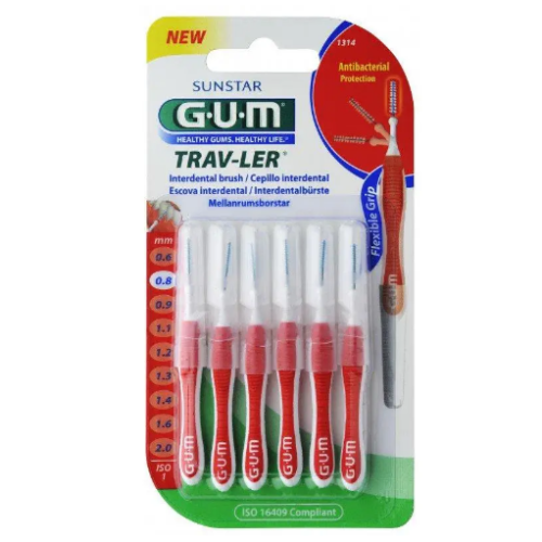 Щетка межзубная GUM 0,8 мм, 1314G