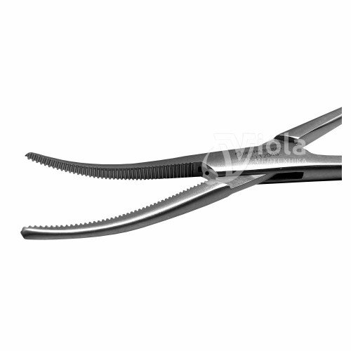 Затискач кровоспинний 14 см, вигнутий, Dental Studio