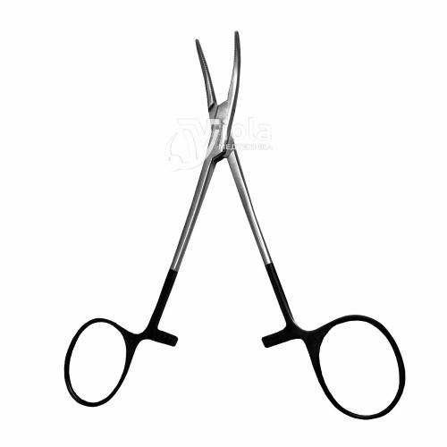 Затискач кровоспинний 12 см, вигнутий, Dental Studio