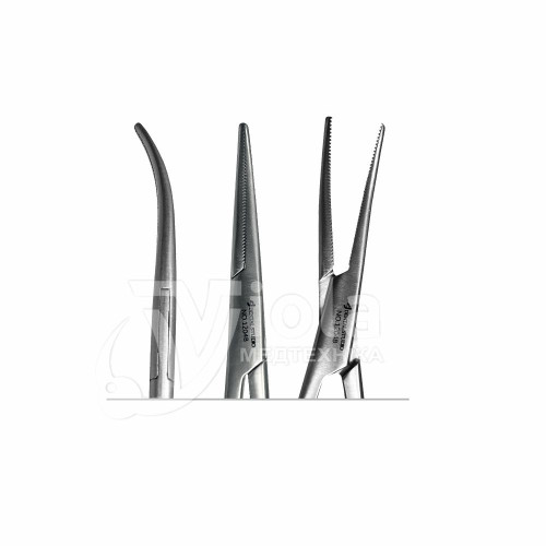 Затискач кровоспинний 14 см, вигнутий, Dental Studio