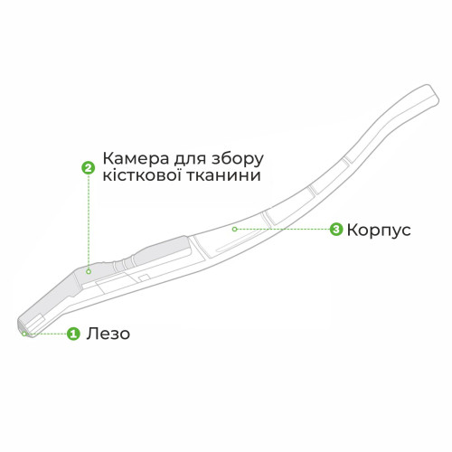 «Легкий» кістковий скребок, Dental Studio