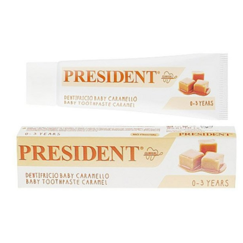 Детская зубная паста President Baby Caramel 0-3 года, 30мл