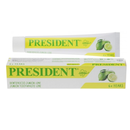 Детская зубная паста President Junior Lime от 6 лет, 50мл
