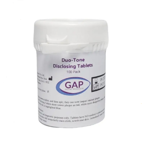 Таблетки жевательные GAP Duo-Tone для обнаружения зубного налета, 100шт