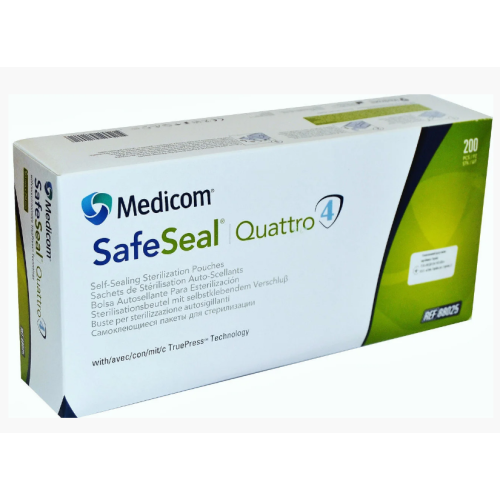 Пакеты  самоклеющиеся для стерилизации Safe Seal Quattro 133х254 мм, 200 шт