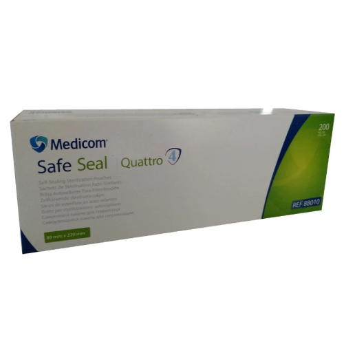 Пакети самоклеючі для стерилізації Safe Seal Quattro 89х229 мм, 200 шт.