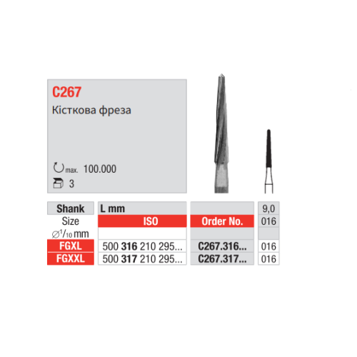Фреза костная хирургическая С267.317.016