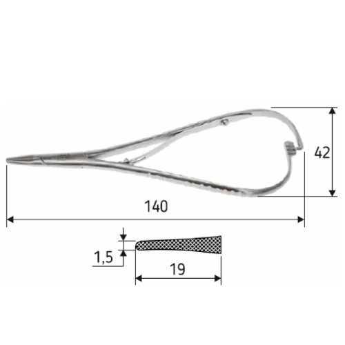 Иглодержатель с замком Mathieu, 14 см Surgicon, J-24-063
