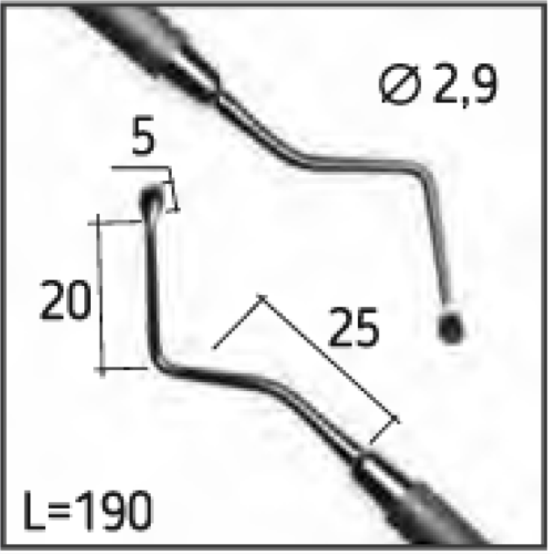 Костная кюрета LUCAS 85 Nova, N0771-R