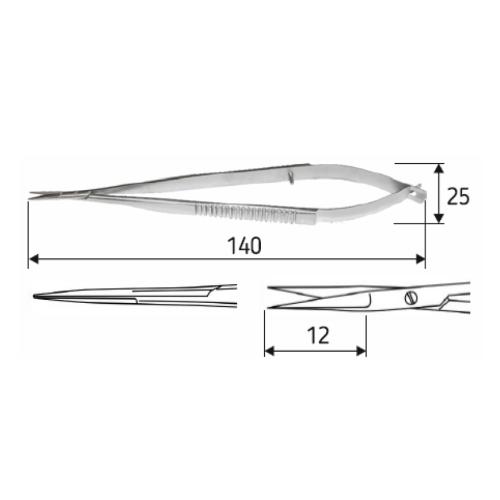 Микроножницы Reill, 14 см, прямые Surgicon, J-22-250