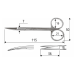 Ножницы хирургические Iris 11,5 см, острый / острый, загнутые Surgicon, J-22-581