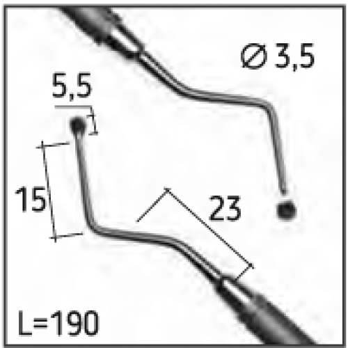 Костная кюрета LUCAS 87, N0793-H