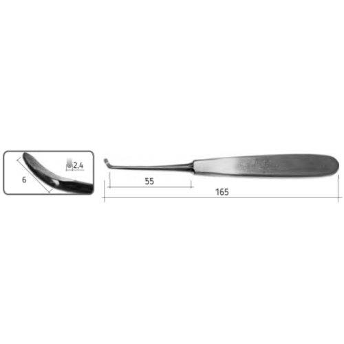 Инструмент для удаления верхушек корней зубов Warwick, правый, SD-0764-02
