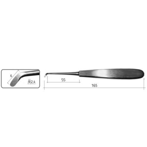 Инструмент для удаления верхушек корней зубов Warwick-James, левый, SD-0764-03