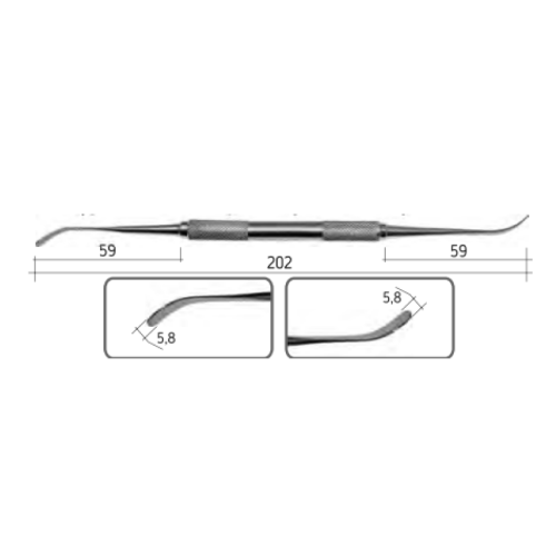 Двусторонний распатор Freer, SD-0053-15