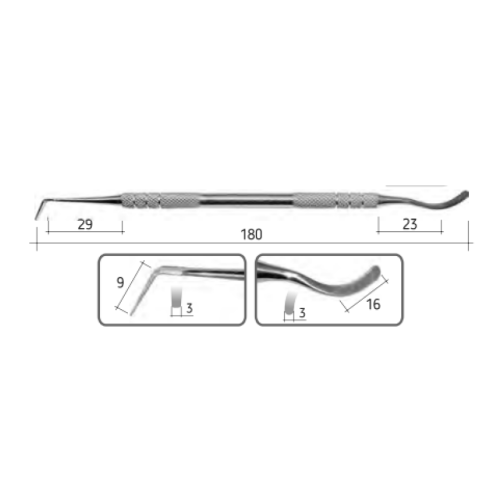Гладилка серповидная двусторонняя, SD-1046-10