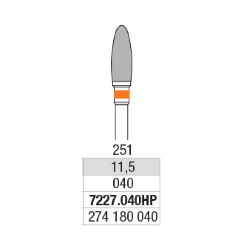 Фреза твердосплавная 7227.040 Edenta