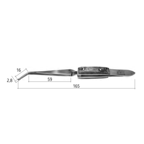 Пинцет зуботехнический 16,5 см, Surgicon SD-0012-02