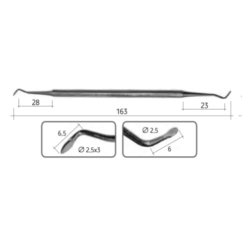 Инструмент для моделирования воска Tulf, 16,3 см Surgicon, SD-2040-01