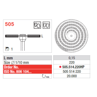 Диск алмазный двусторонний на дискодержателе  505.514.220, EDENTA