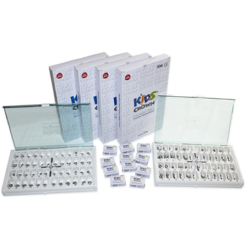 Дитячі металеві коронки на молочні зуби Kids Crown набір Assorted kit , 96 шт