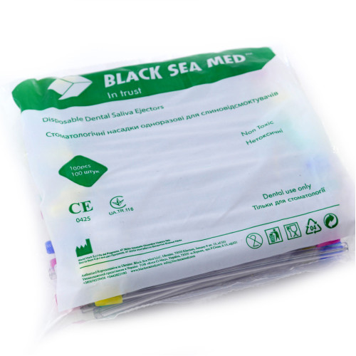 Слюноотсосы Black Sea Med, 100 шт. 