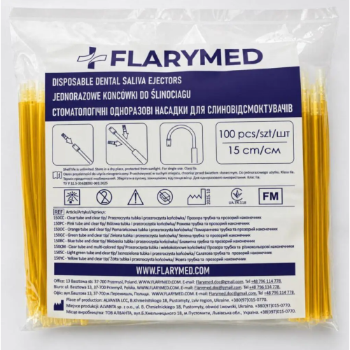 Слюноотсосы одноразовые Flarymed, 100шт