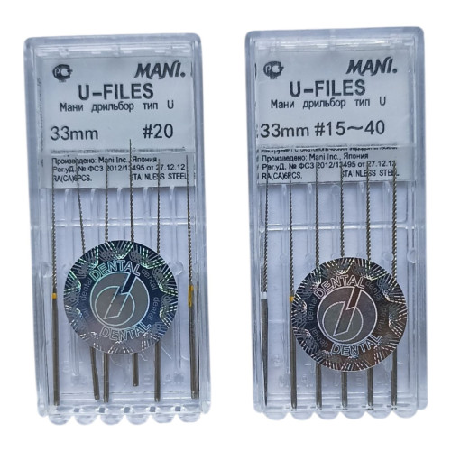 У-файлы (U-files, Ultrasonic files) Mani для ультразвуковых аппаратов