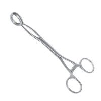 Зажим для удержания языка оконный с насечками на браншах, 17 см Surgicon, J-33-510.